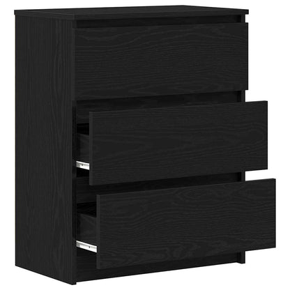 Sideboard Schwarz Eichen-Optik 60x35x76 cm Holzwerkstoff
