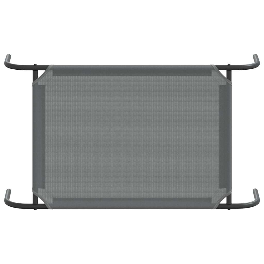 Hundebett Erhöht Grau 90x50x20 cm Textilene und Stahl