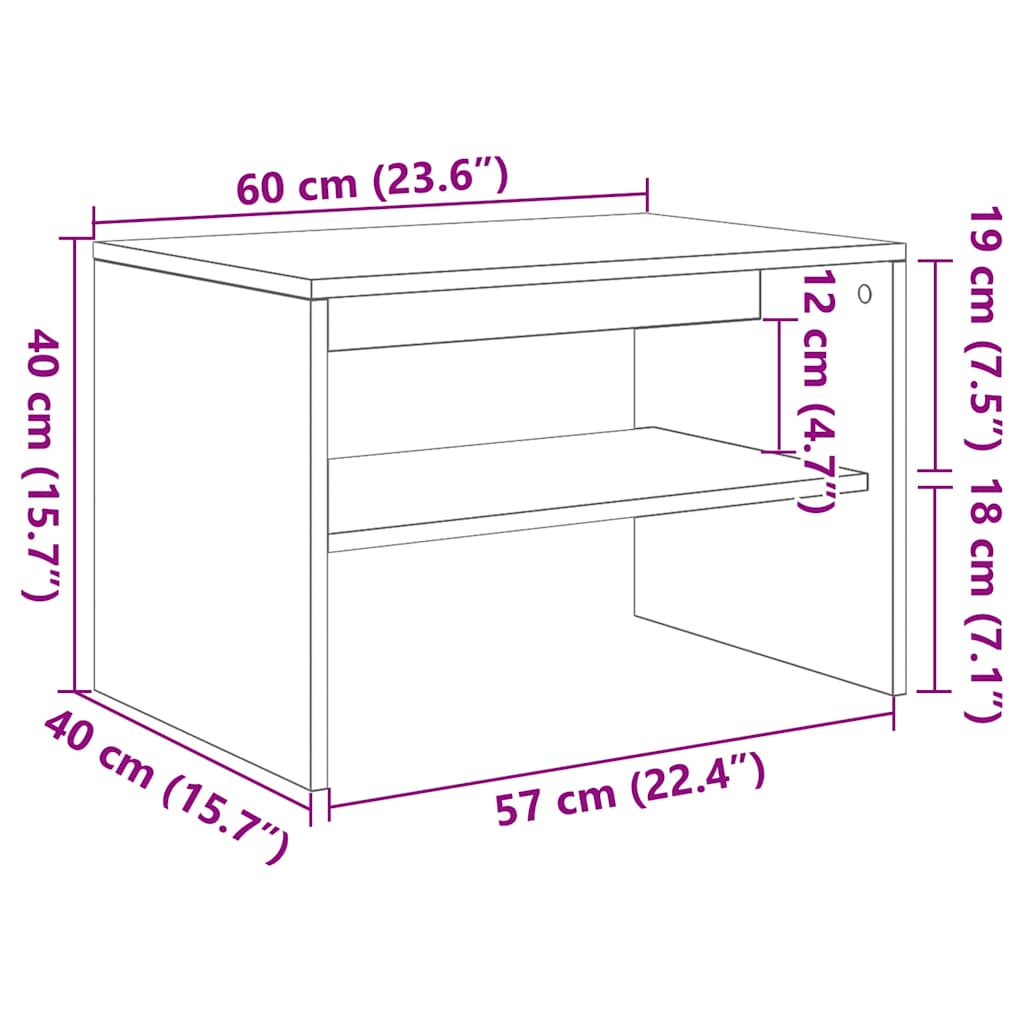 TV-Schrank Altholz-Optik 60x40x40 cm Holzwerkstoff