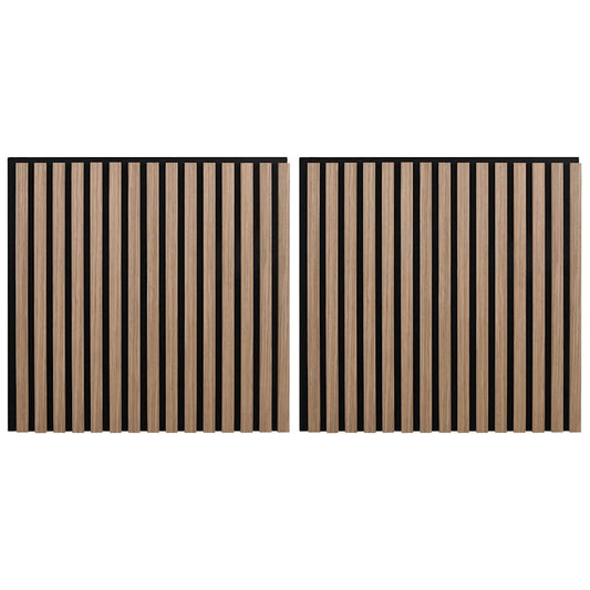 Akustik Wandpaneele 2 Stk. Lamellen 60,5x60 cm Eichenfurnier