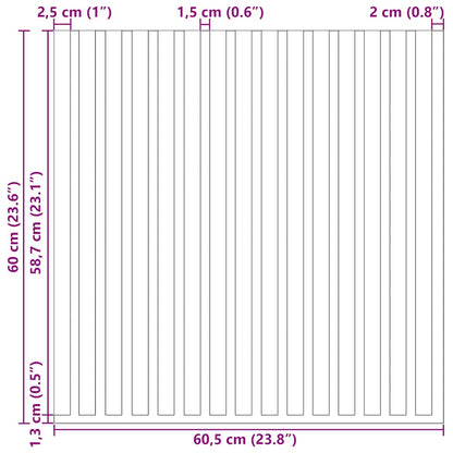 Akustik Wandpaneele 2 Stk. Lamellen 60,5x60 cm Eichenfurnier
