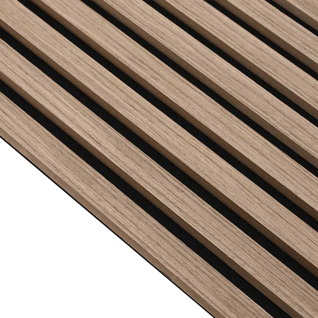 Akustik Wandpaneele 8 Stk. Lamellen 60,5x60 cm Eichenfurnier