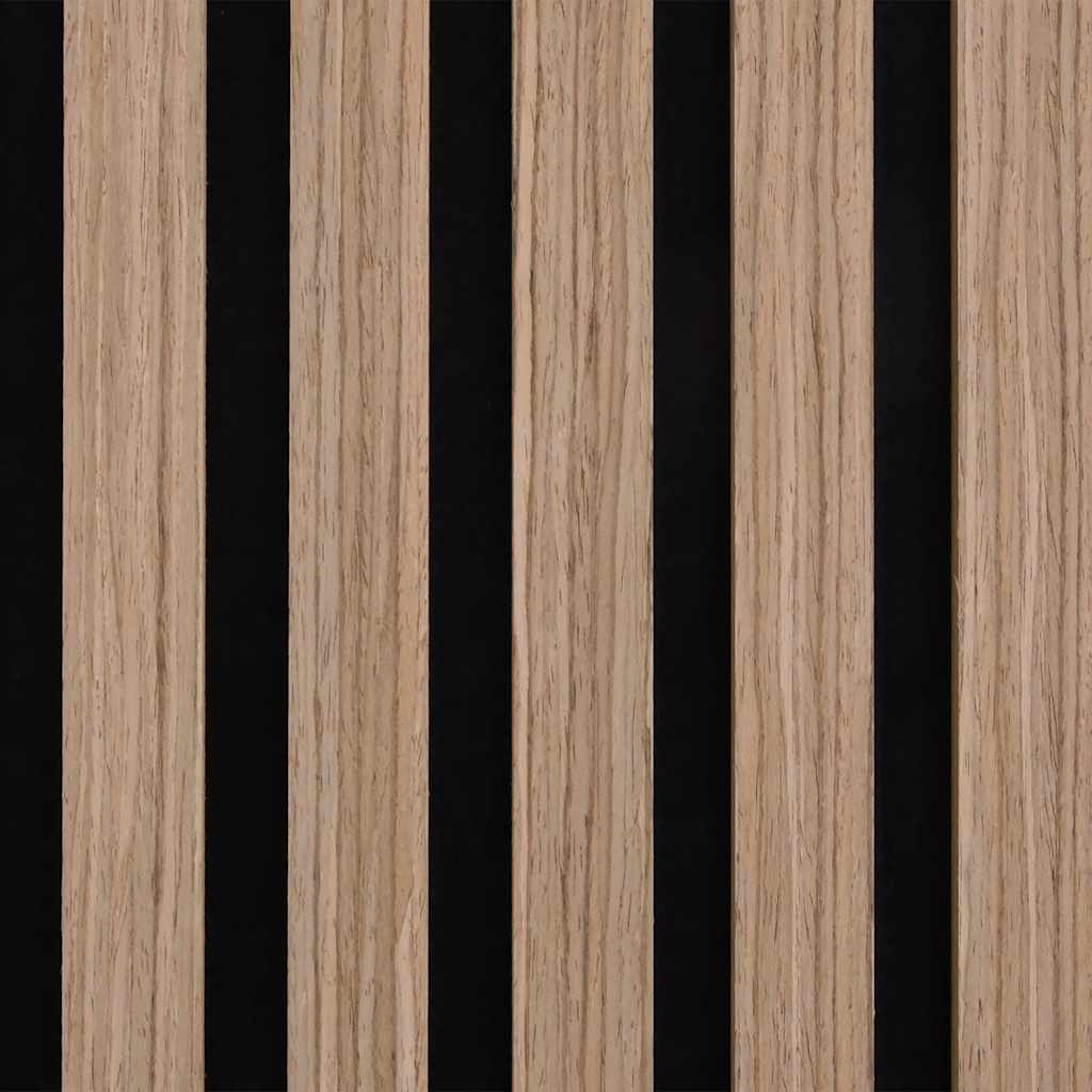 Akustik Wandpaneele 8 Stk. Lamellen 60,5x60 cm Eichenfurnier
