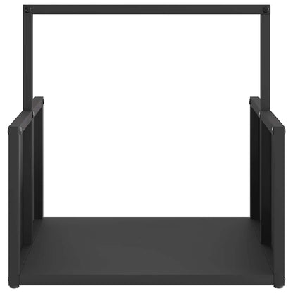 Brennholzregal Schwarz 40x40x40 cm Kaltgewalzter Stahl