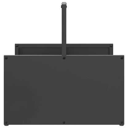 Brennholzregal Schwarz 40x40x40 cm Kaltgewalzter Stahl