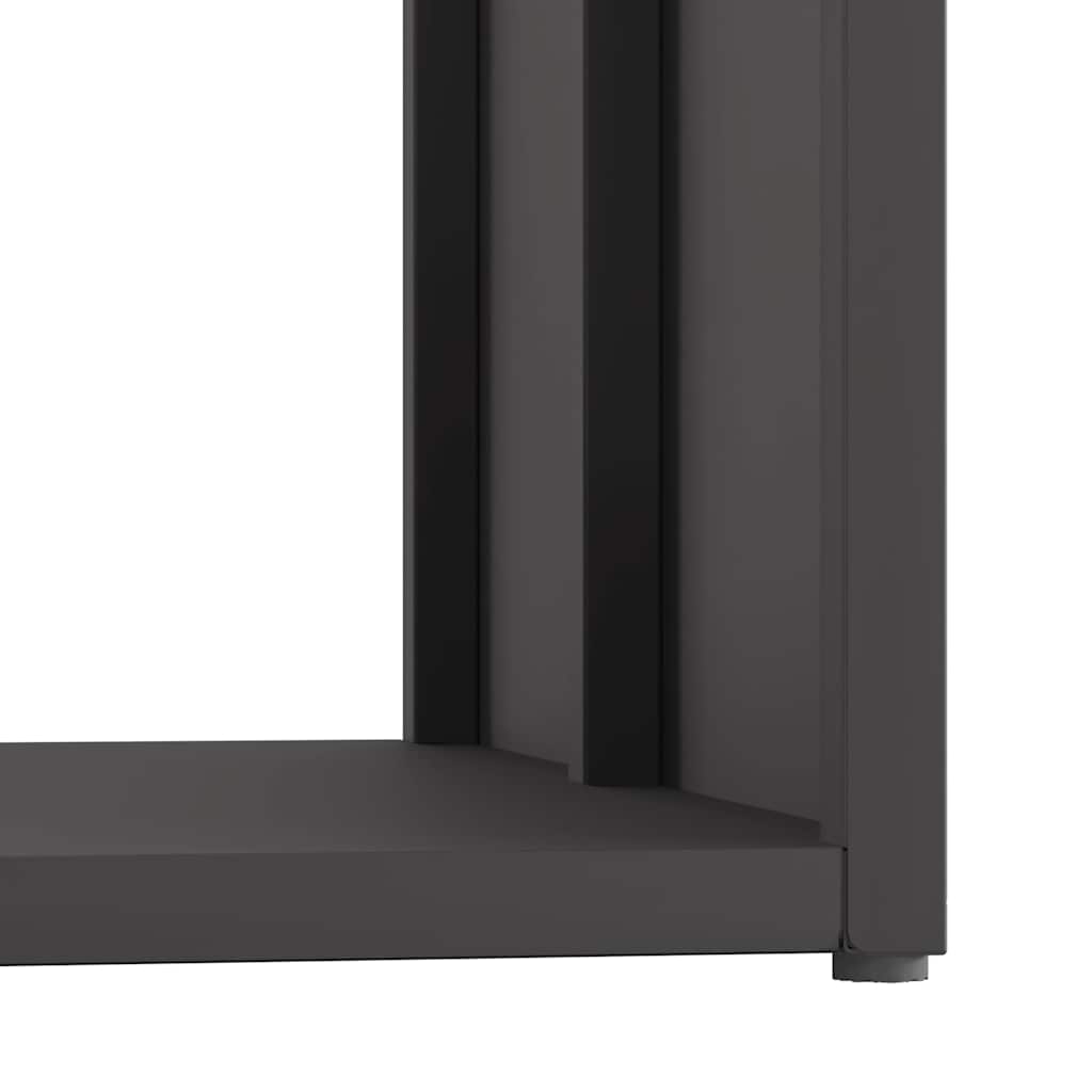 Brennholzregal Schwarz 40x40x40 cm Kaltgewalzter Stahl