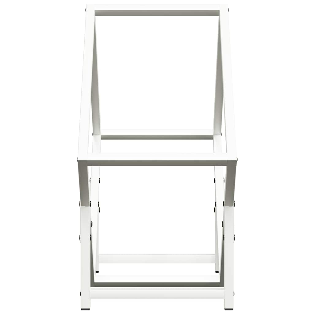 Brennholzregal Weiß 50x25x50 cm Kaltgewalzter Stahl