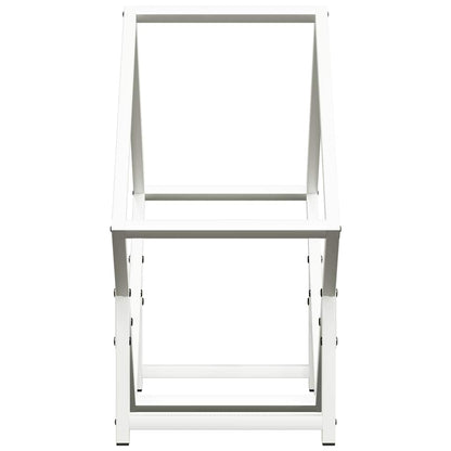 Brennholzregal Weiß 50x25x50 cm Kaltgewalzter Stahl