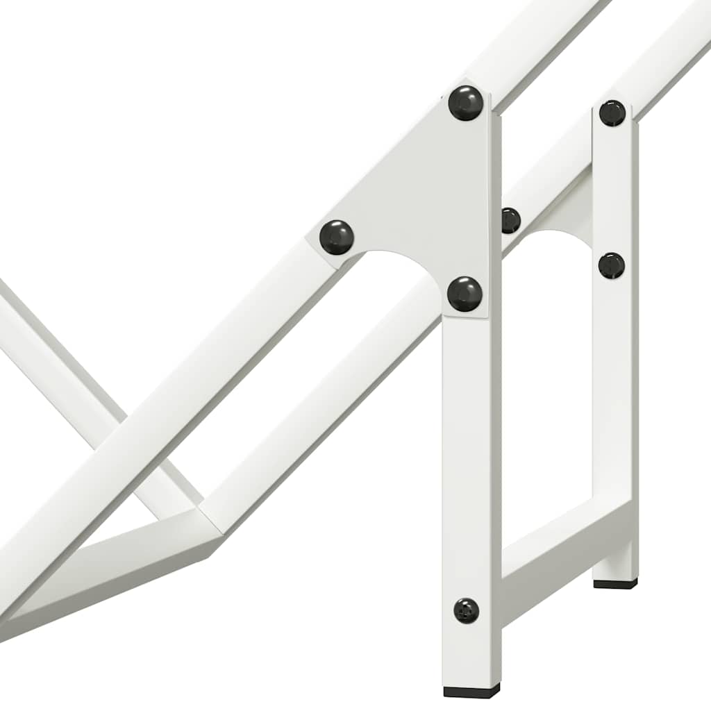 Brennholzregal Weiß 50x25x50 cm Kaltgewalzter Stahl