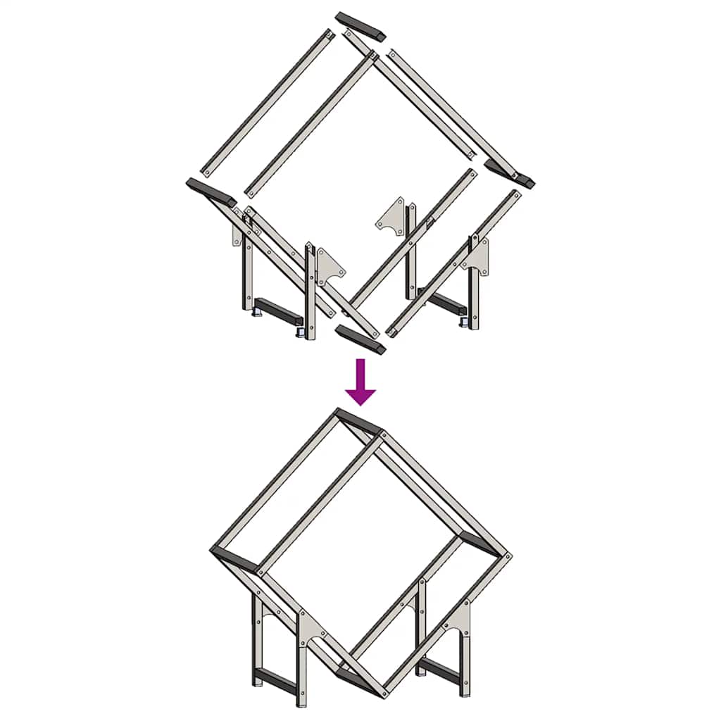 Brennholzregal Weiß 50x25x50 cm Kaltgewalzter Stahl