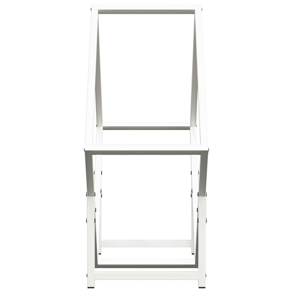 Brennholzregal Weiß 60x25x60 cm Kaltgewalzter Stahl