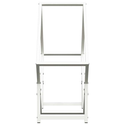 Brennholzregal Weiß 60x25x60 cm Kaltgewalzter Stahl