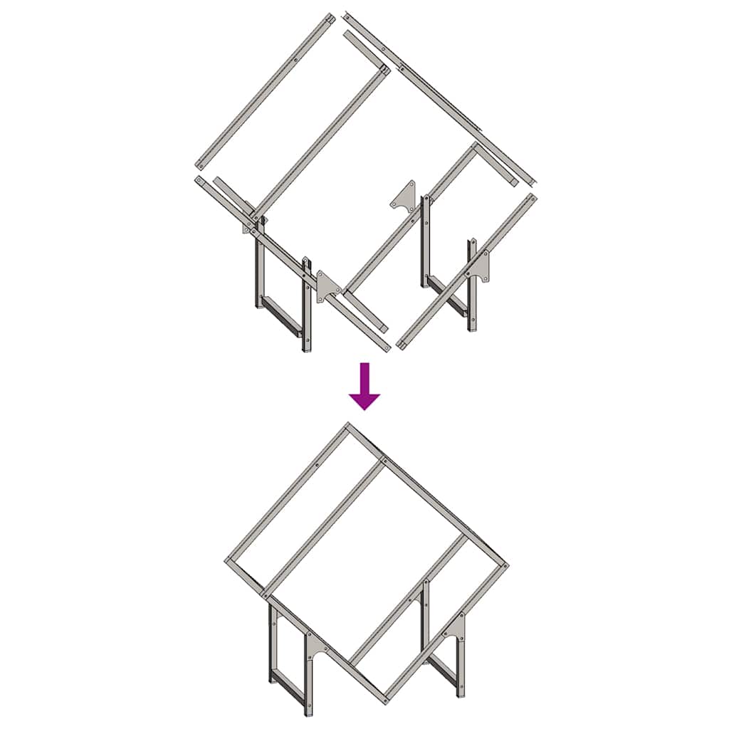 Brennholzregal Weiß 60x25x60 cm Kaltgewalzter Stahl