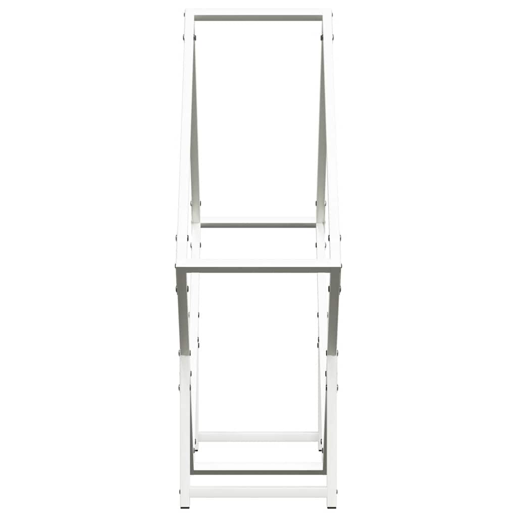 Brennholzregal Weiß 80x25x80 cm Kaltgewalzter Stahl