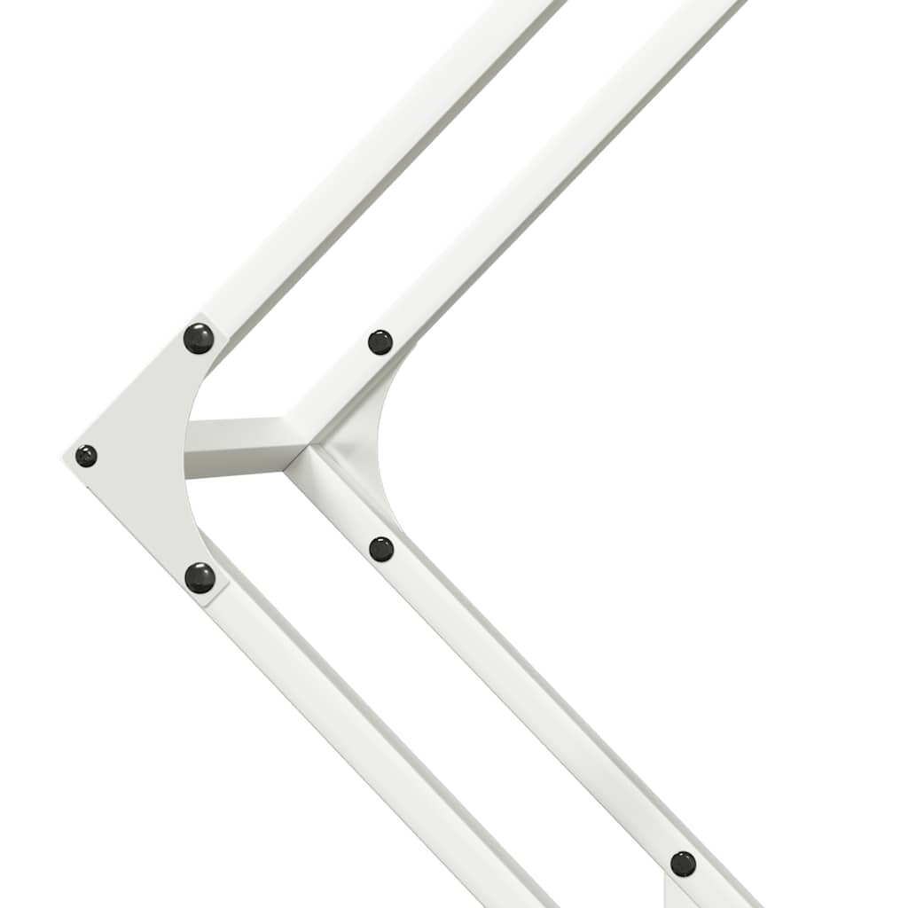 Brennholzregal Weiß 80x25x80 cm Kaltgewalzter Stahl