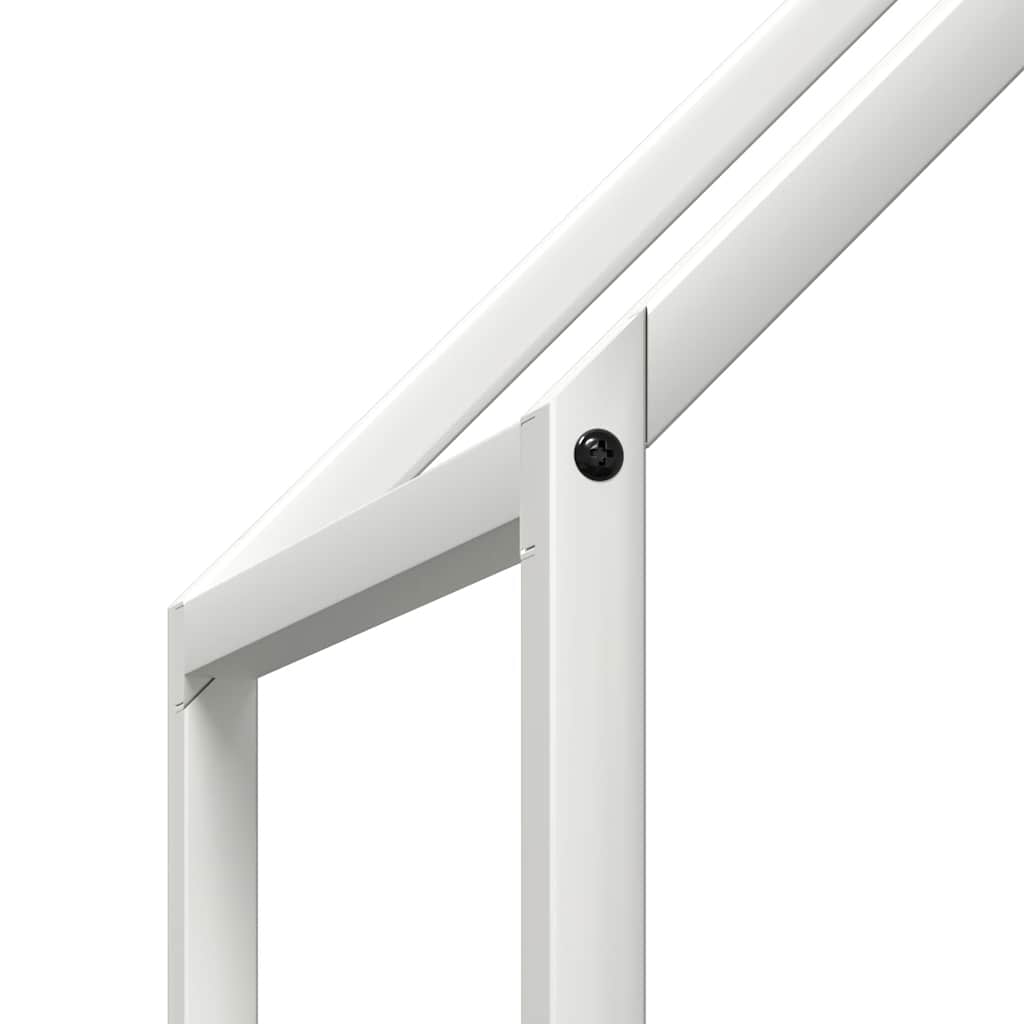 Brennholzregal Weiß 60x25x90 cm Kaltgewalzter Stahl