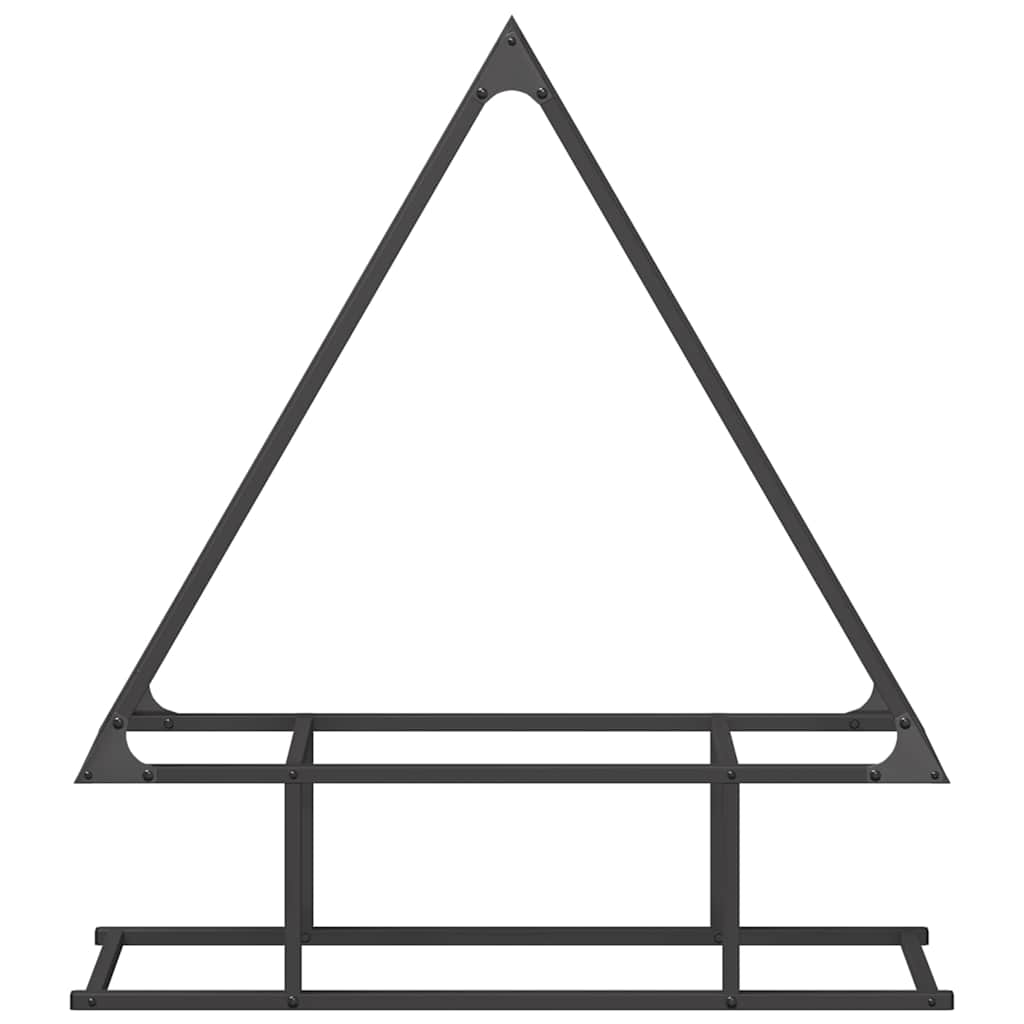 Brennholzregal Schwarz 80x25x90 cm Kaltgewalzter Stahl