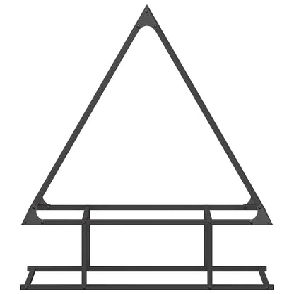 Brennholzregal Schwarz 80x25x90 cm Kaltgewalzter Stahl