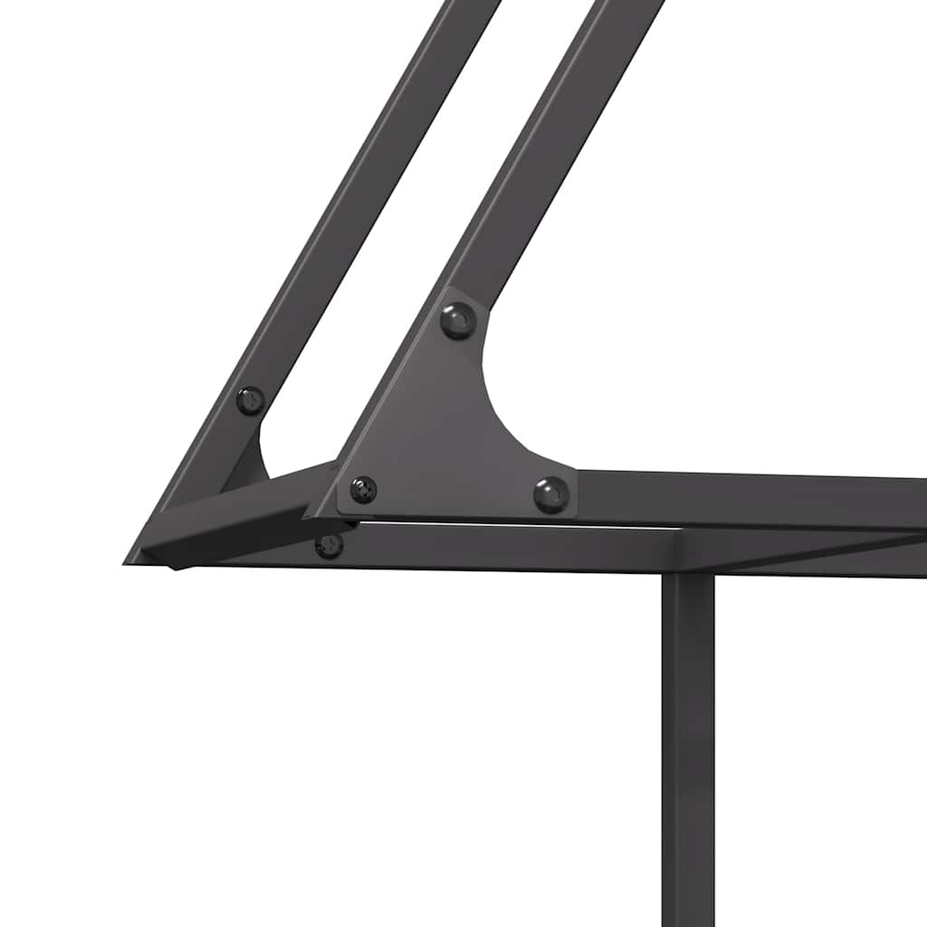 Brennholzregal Schwarz 80x25x90 cm Kaltgewalzter Stahl