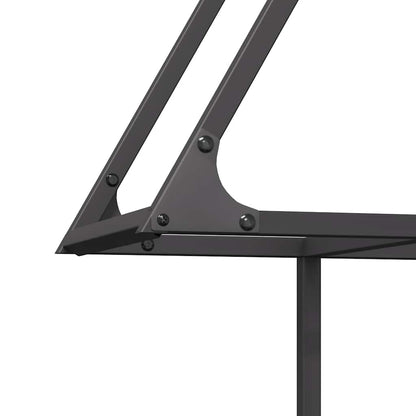 Brennholzregal Schwarz 80x25x90 cm Kaltgewalzter Stahl