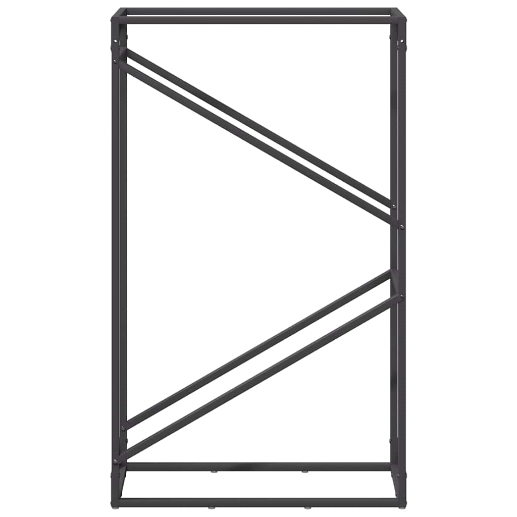 Brennholzregal Schwarz 60x25x100 cm Kaltgewalzter Stahl