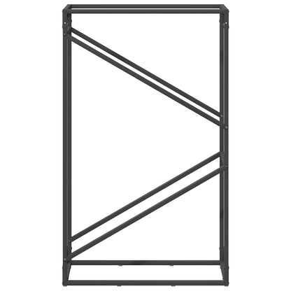 Brennholzregal Schwarz 60x25x100 cm Kaltgewalzter Stahl