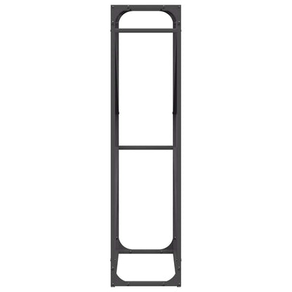 Brennholzregal Schwarz 60x25x100 cm Kaltgewalzter Stahl