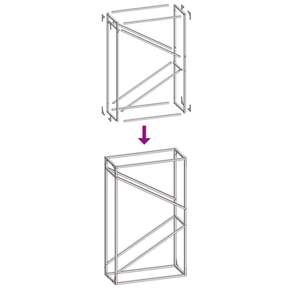 Brennholzregal Schwarz 60x25x100 cm Kaltgewalzter Stahl