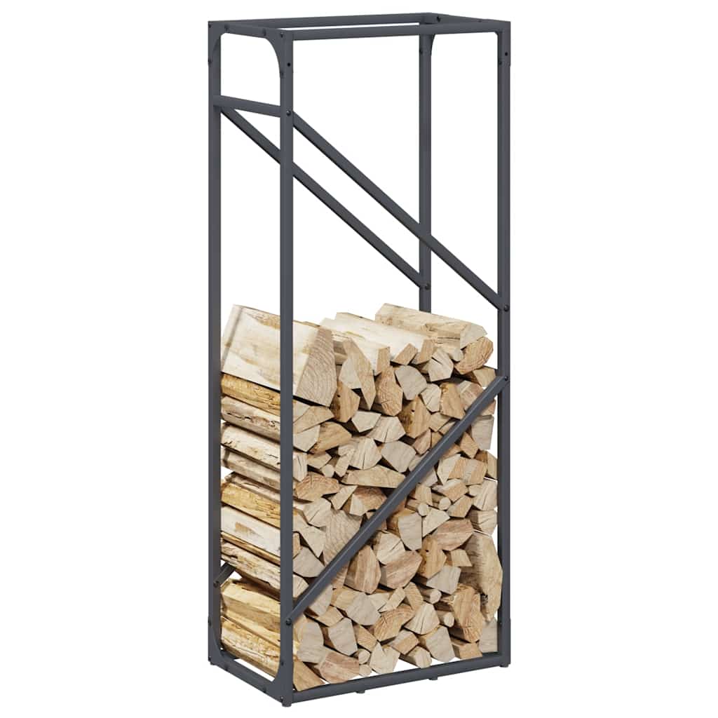 Brennholzregal Anthrazit 40x25x100 cm Kaltgewalzter Stahl