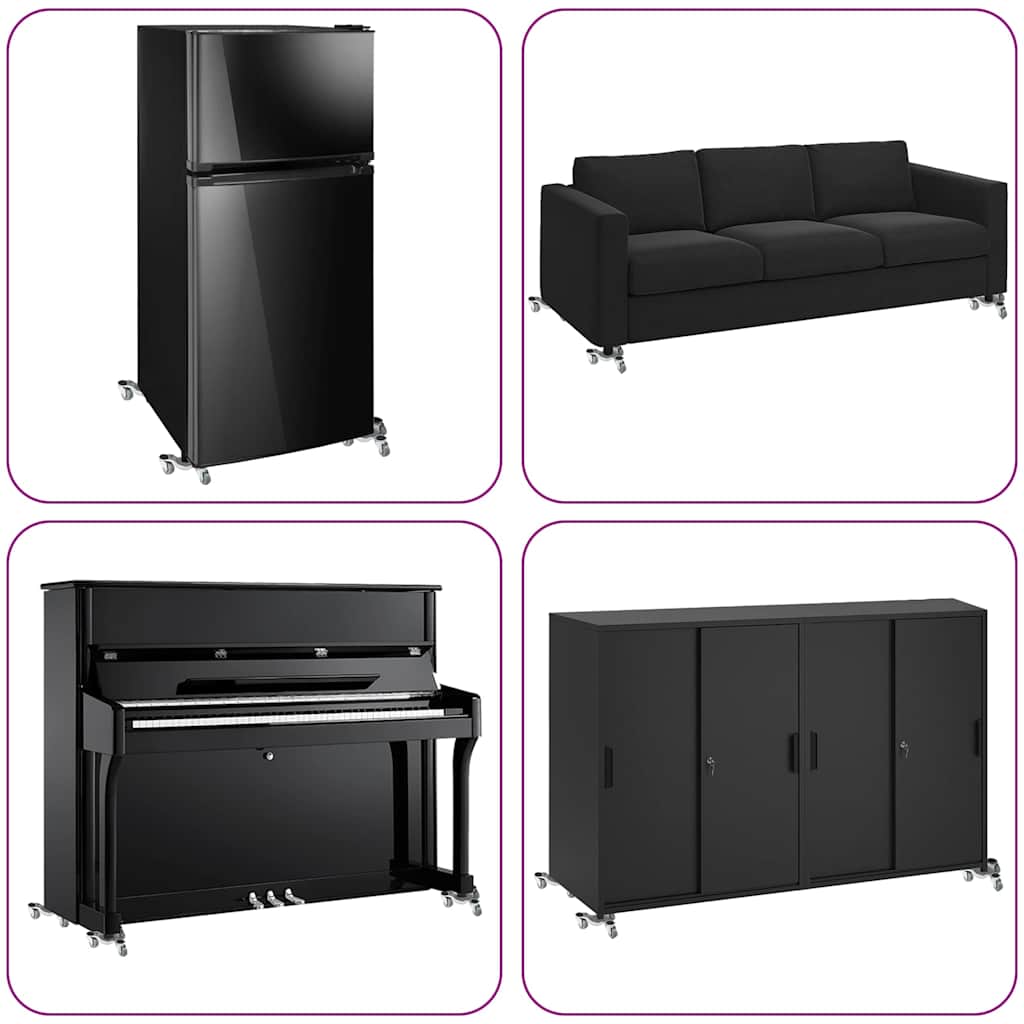 Möbelrollen 4 Stk. 16x14,5x5,5 cm Stahl 180 kg