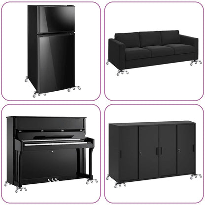 Möbelrollen 4 Stk. mit Heber 19x17,5x6 cm Stahl 1000 kg