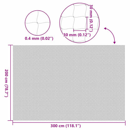 Katzennetz Transparent 3x2 m Nylon