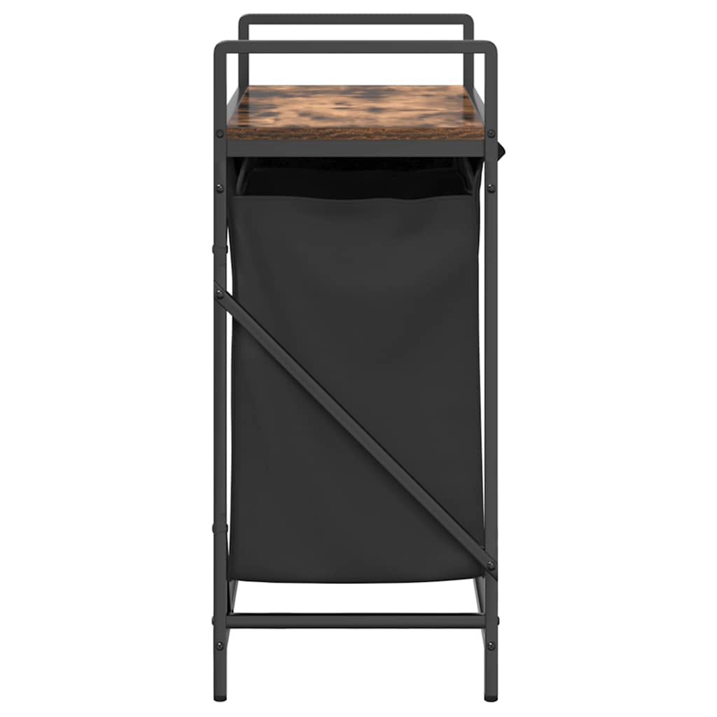 Wäschekorb 2 Fächer mit Ablage Räuchereiche