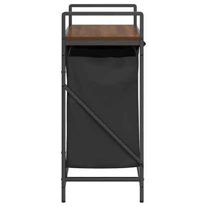 Wäschekorb 2 Fächer mit Ablage Braun Eichen-Optik