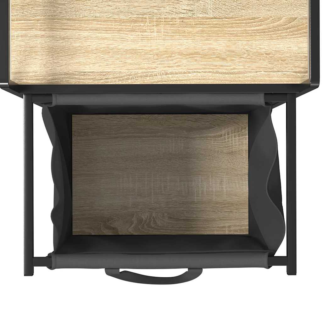 Wäschekorb 1 Fach mit Ablage Sonoma-Eiche