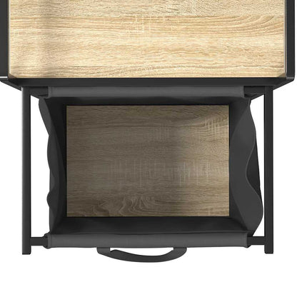 Wäschekorb 1 Fach mit Ablage Sonoma-Eiche