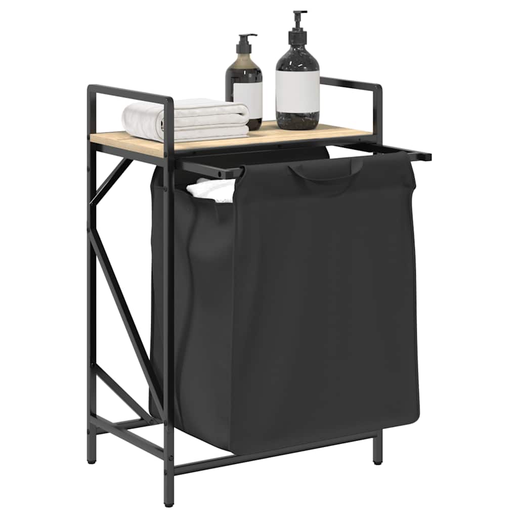 Wäschekorb 1 Fach mit Ablage Sonoma-Eiche