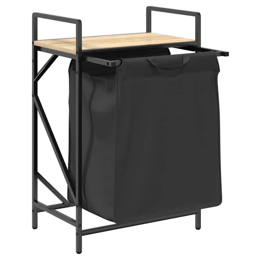 Wäschekorb 1 Fach mit Ablage Sonoma-Eiche