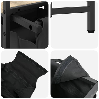 Wäschekorb 1 Fach mit Ablage Sonoma-Eiche