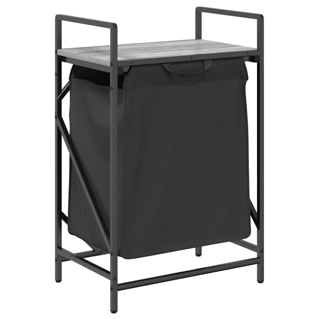 Wäschekorb 1 Fach mit Ablage Grau Sonoma