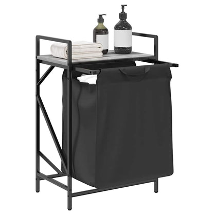 Wäschekorb 1 Fach mit Ablage Grau Sonoma