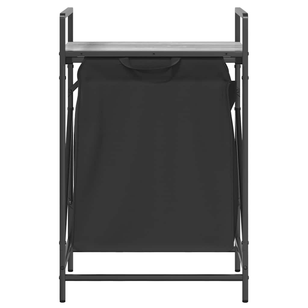 Wäschekorb 1 Fach mit Ablage Grau Sonoma