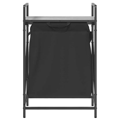 Wäschekorb 1 Fach mit Ablage Grau Sonoma