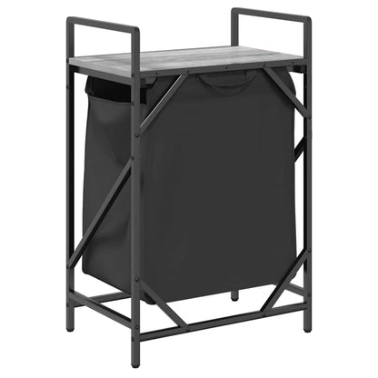 Wäschekorb 1 Fach mit Ablage Grau Sonoma