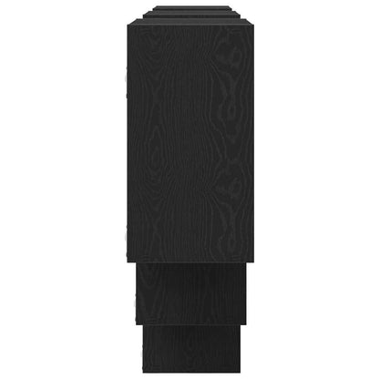 Wandregal Schwarz Eichen-Optik 159x18x66 cm Holzwerkstoff