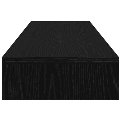 Monitorständer Schwarz Eichen-Optik 100x27x10 cm Holzwerkstoff