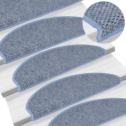 Stufenmatten Selbstklebend Sisal-Optik 30Stk. 56x17x3cm Blau