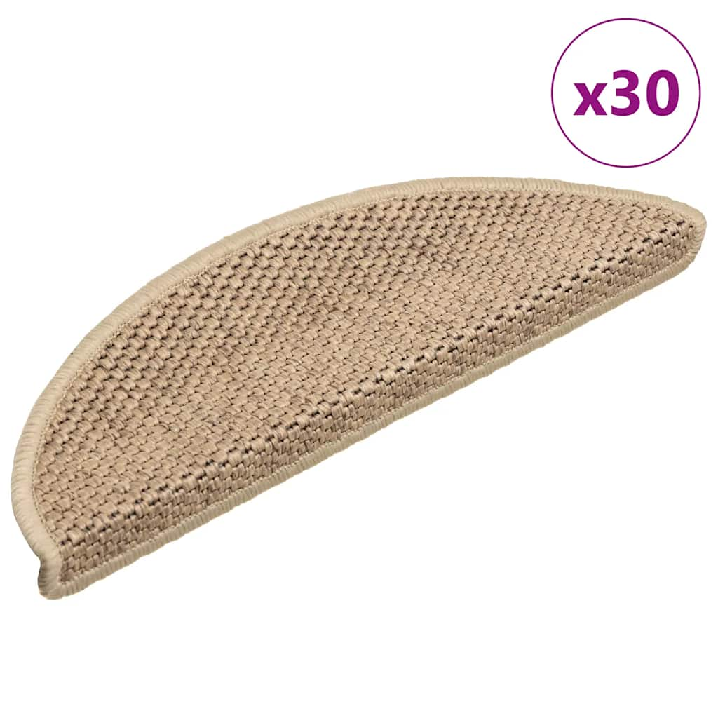 Stufenmatten Selbstklebend Sisal-Optik 30Stk. 56x17x3cm Sand