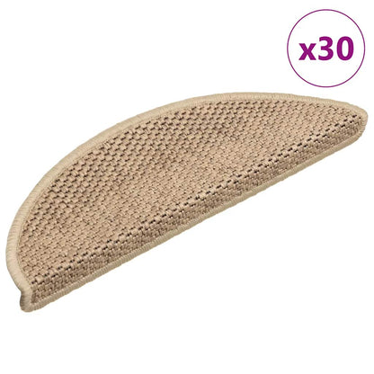 Stufenmatten Selbstklebend Sisal-Optik 30Stk. 56x17x3cm Sand