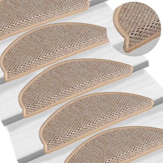 Stufenmatten Selbstklebend Sisal-Optik 30 Stk. 56x17x3 cm